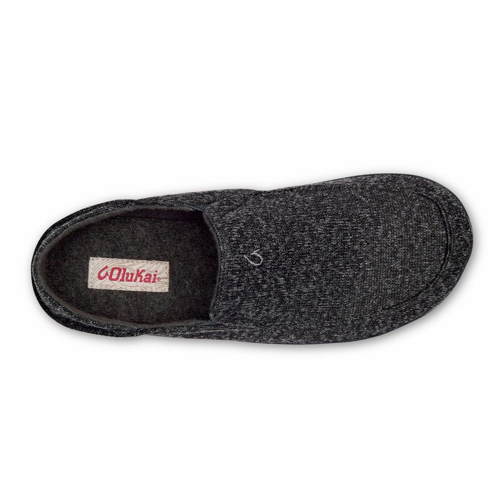 Olukai Men's Moloa Hulu Slipper - Black US253-768